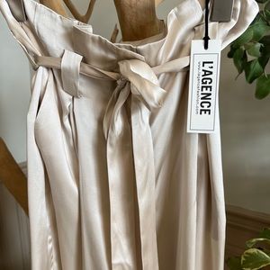 L’agence silk pants. High waisted wide leg.